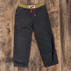 Mini Boden sweat pants, size 6, gray and yellow
